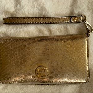 Michael Kors Gold Wristlet
